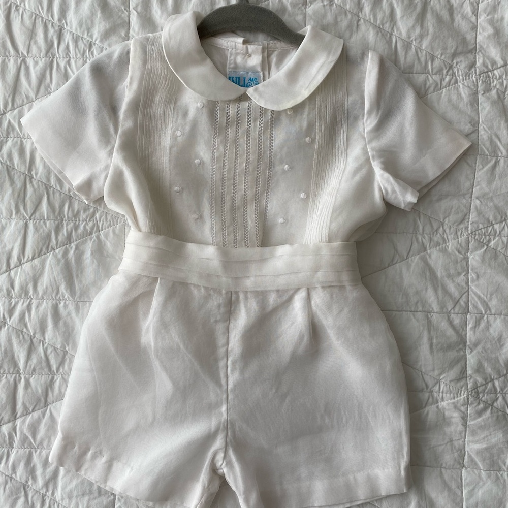 Baby boy christening outfit